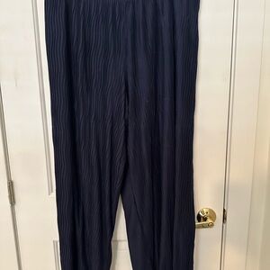 Anthropologie Navy Palazzo Pants
